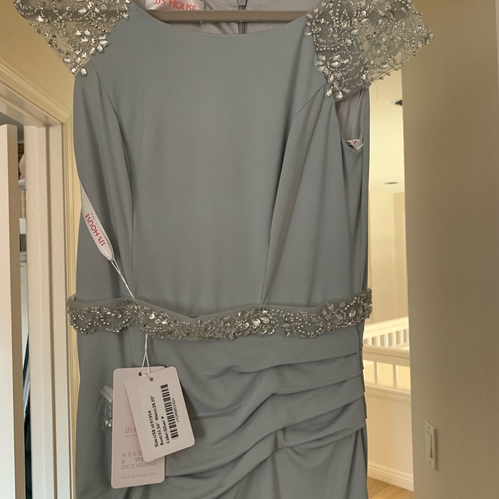 Formal - trumpet mermaid train silver blue - Picture 4 of 15